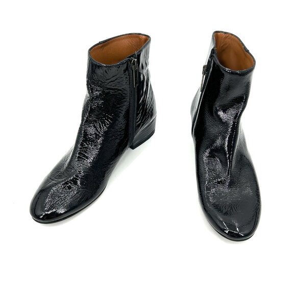 AQUATALIA Women's Black Ulysses Patent Leather Fall Ankle Booties Shoes Size 8.5 - Picture 3 of 10